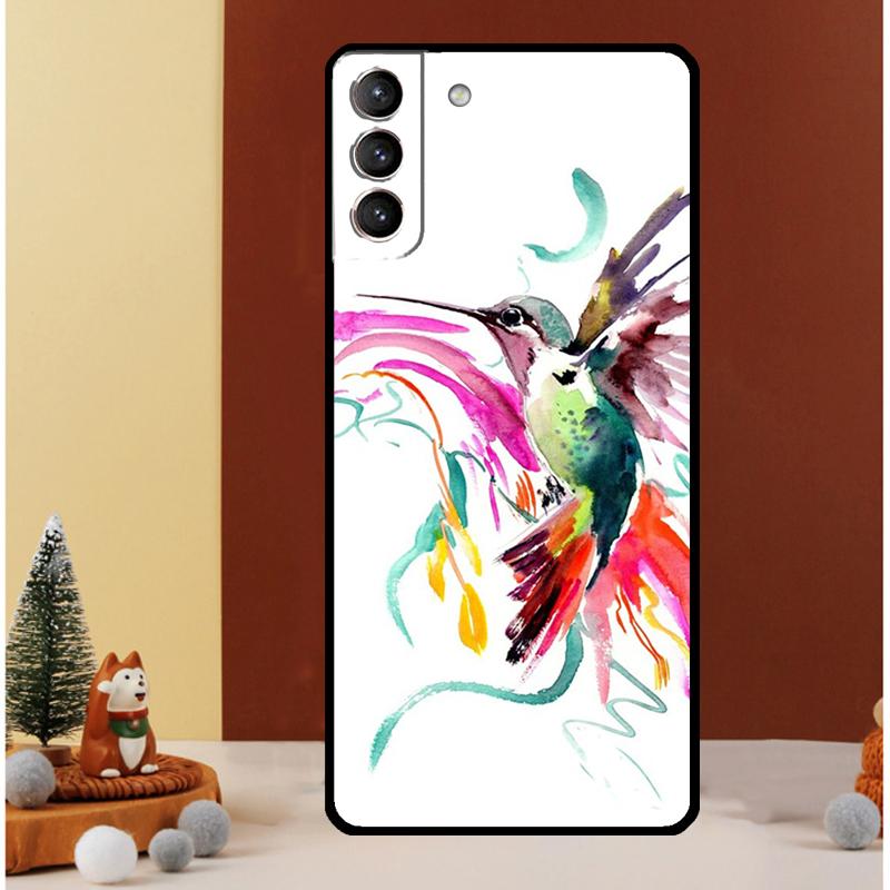 

Hummingbird and Flowers Case For Samsung Galaxy S24 Ultra S20 S21 FE Note 10 20 Ultra S8 S9 S10 S22 S23 Plus Cover Galaxy S20