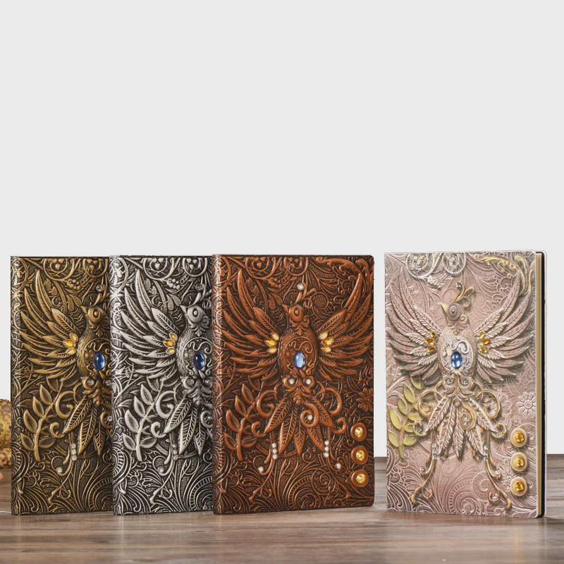 Phoenix Diamond European Retro PU Notebook & Travel Diary