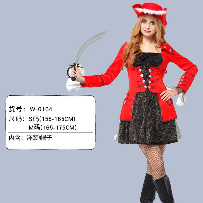 Halloween Adult Pirate Costumes Somali Jack Pirate Captain Dress Party Dress Up