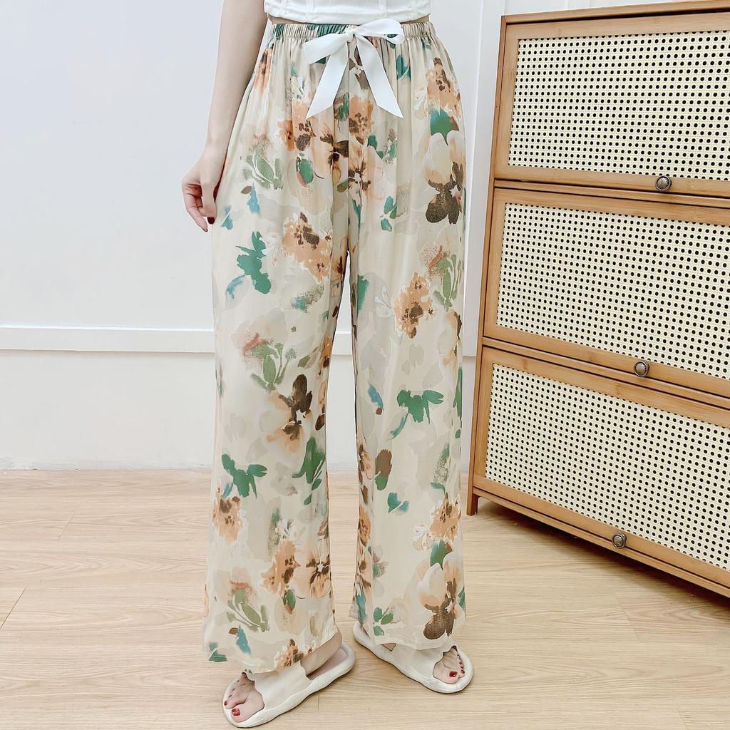 Cotton Silk Pajama Pants for Women, New Summer Style, Thin Cotton Casual Pants, Can Be Worn Outside, Large Size Home Pants