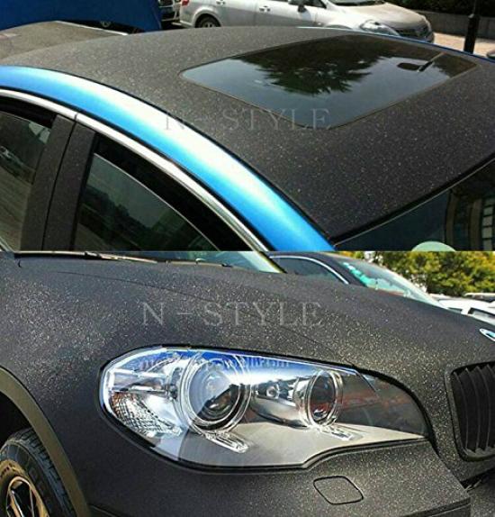 Car wrapping 152cm x Diamond Black with glitter effect sheet, 30cm,