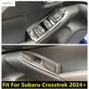 Car Door Armrest Handle Window Lift Button Panel Switch Frame Decor Cover Trim For Subaru Crosstrek 2024 Accessories Interior