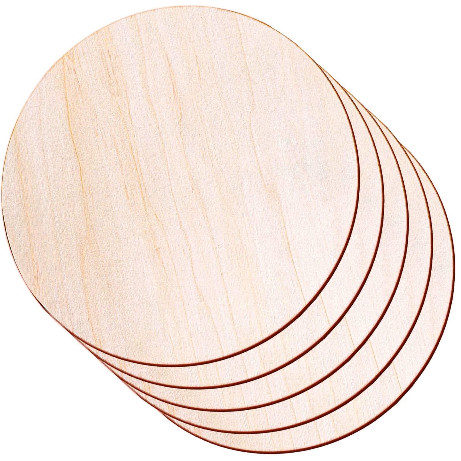 Diy Wood Disc Laser Cutting Poplar Disc Children Handmade Round Wood Chips Teaching Aids
