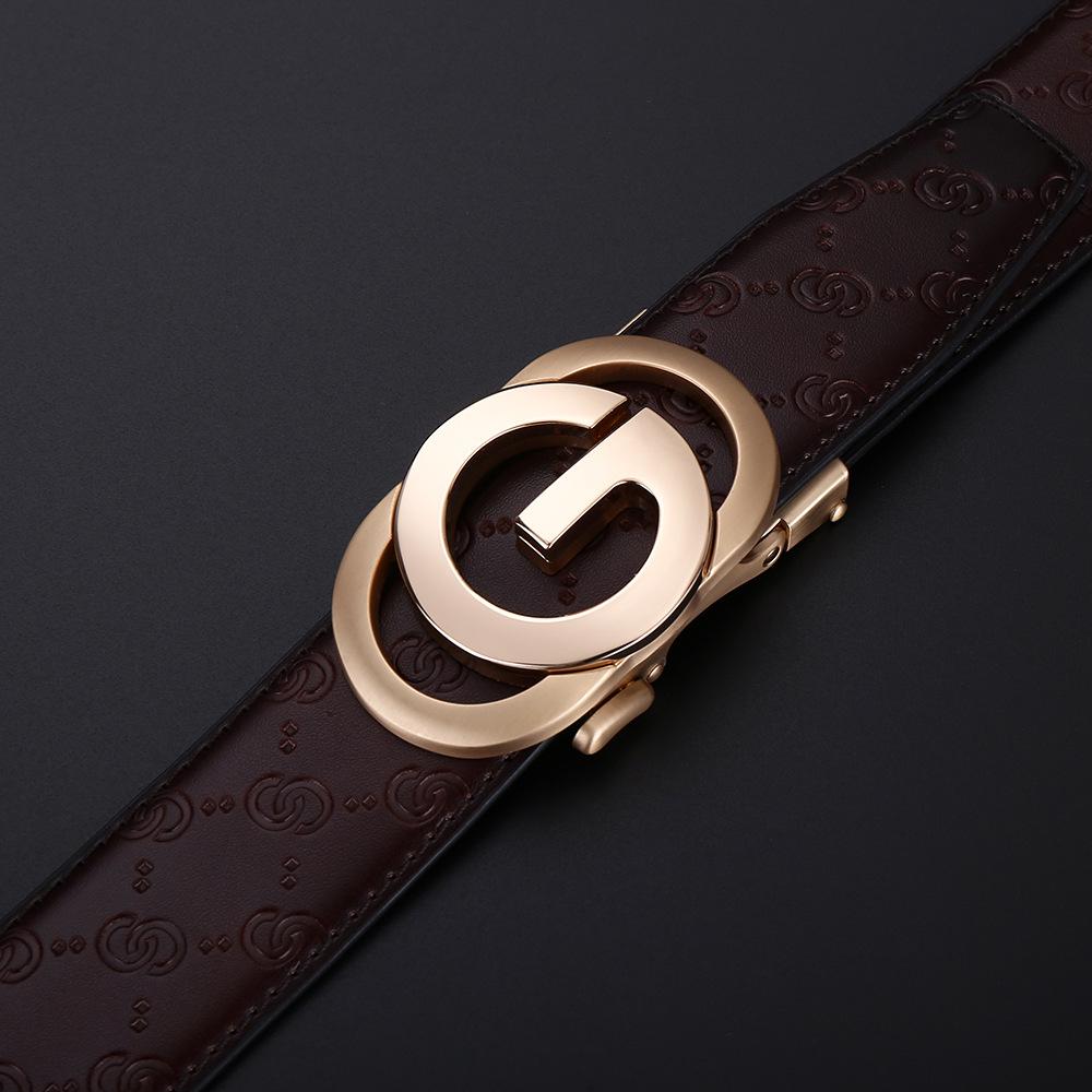 Men's High-End Genuine Leather Automatic Buckle Belt - Versatile Casual Cowhide Waistband