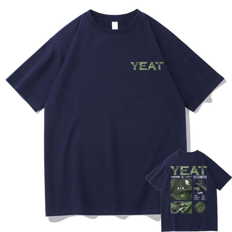 Limited Edition Rapper Yeat New Album Print Tshirt Men Women Hip Hop Round Neck Oversized Tshirt Mens Fashion Loose Streetwear