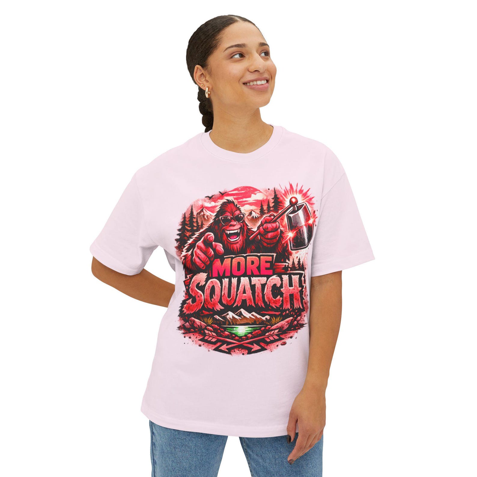 More Squatch V2, Bigfoot Tee,Muso Squatch Forest Design 3XL