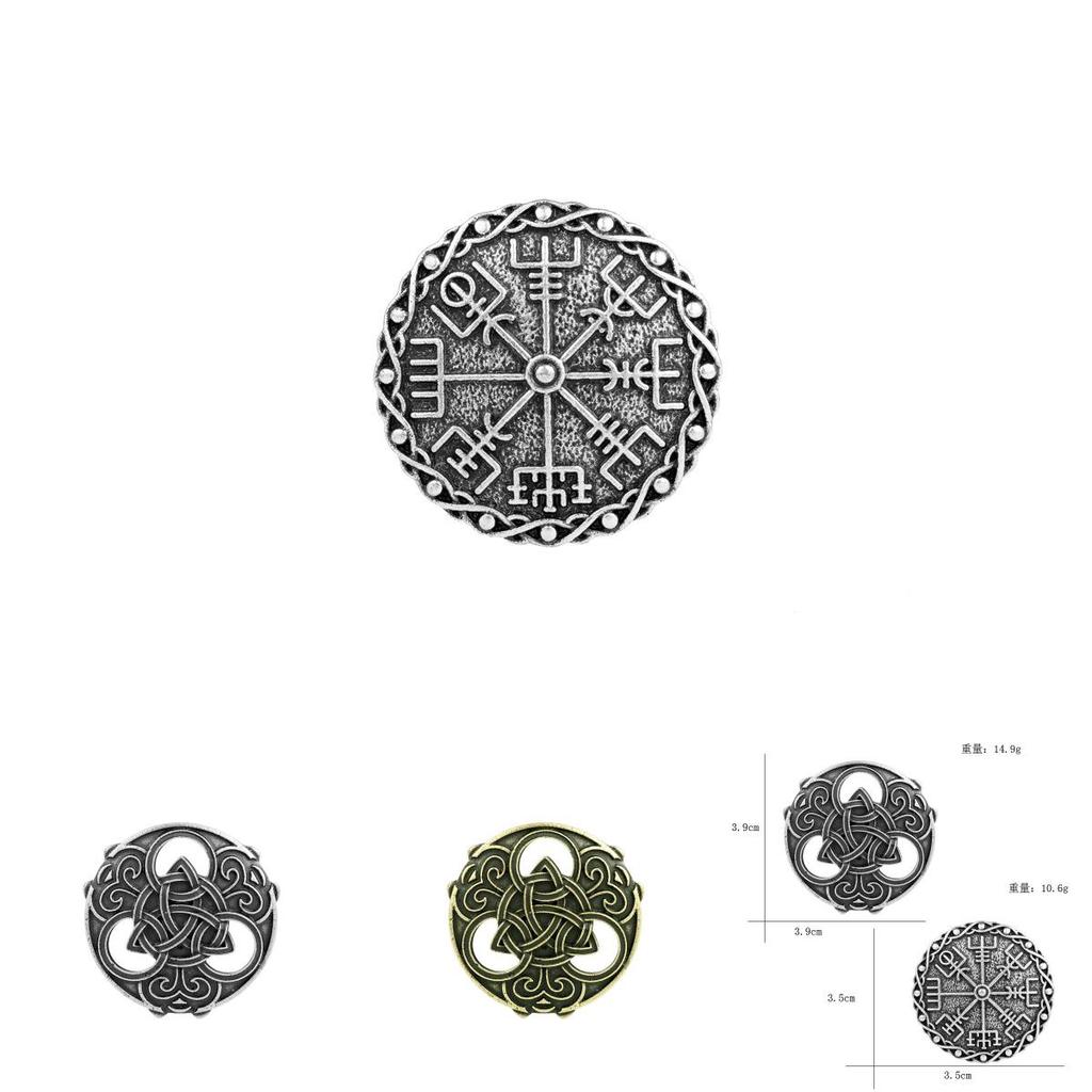 Brosche mit keltischem Knoten aus einer Legierung für Damen und Herren im nordischen Vintage-Stil