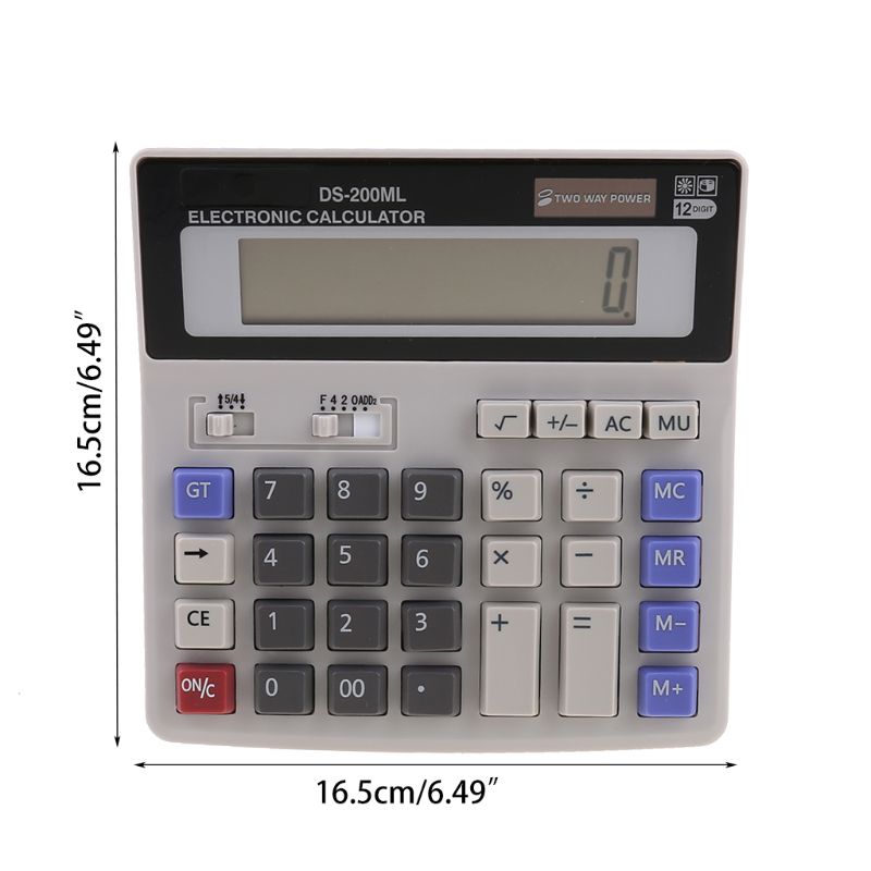 Buy Standard Calculators Dual Power Big Button 12 Digit Large LCD