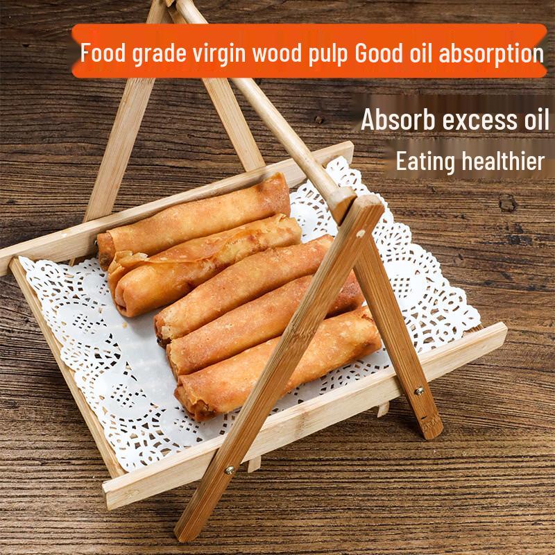 OIMG Lace Oval Paper Doilies for Baking