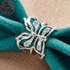 Sterling Silver Hollow Butterfly Ring Inlaid with Synthetic Zircon, Open Design, Bohemian Vintage Natural Style, Suitable for Daily Wear and Parties