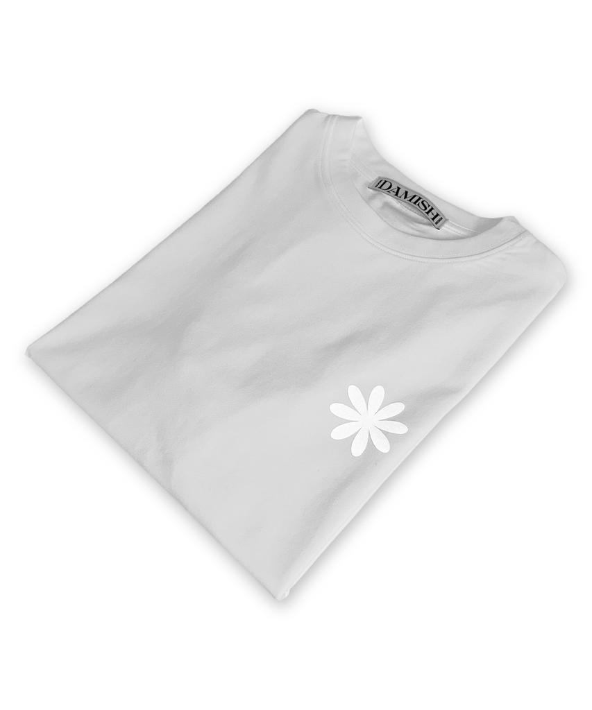 Damiswi Reflective Signature D-Logo Crop T-Shirt_White