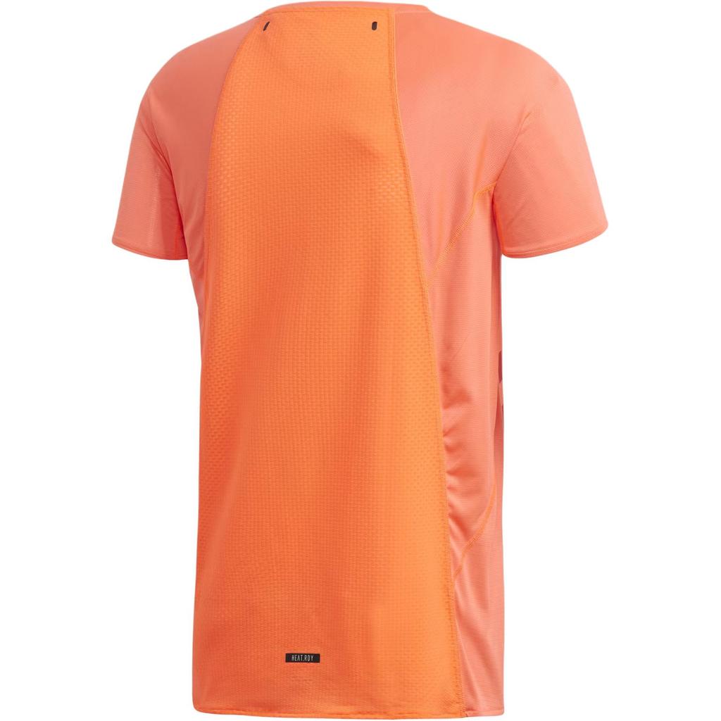 Adidas Round Neck Logo Print Sports Short Sleeve T-shirt Men Tops Orange-Red FK0738