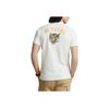 Polo Ralph Lauren SS24 Tiger Letter Pattern Pullover Short Sleeve Polo Shirt Unisex Polo Shirts White WMPOKNINCU20288-100