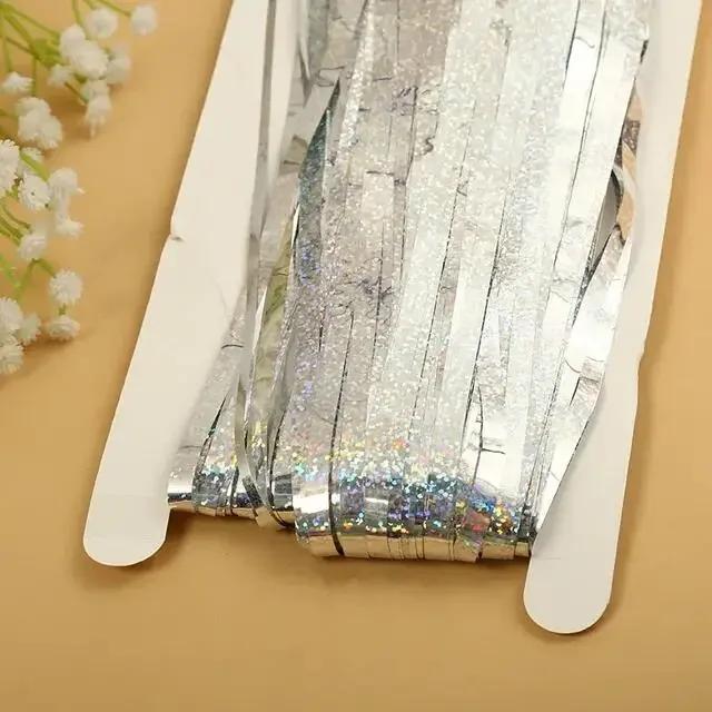 Вечеринка металлическая мишура фольга бахрома занавески фон для дня рождения новогодняя вечеринка фото дождь занавес фестиваль свадебный декор 2m