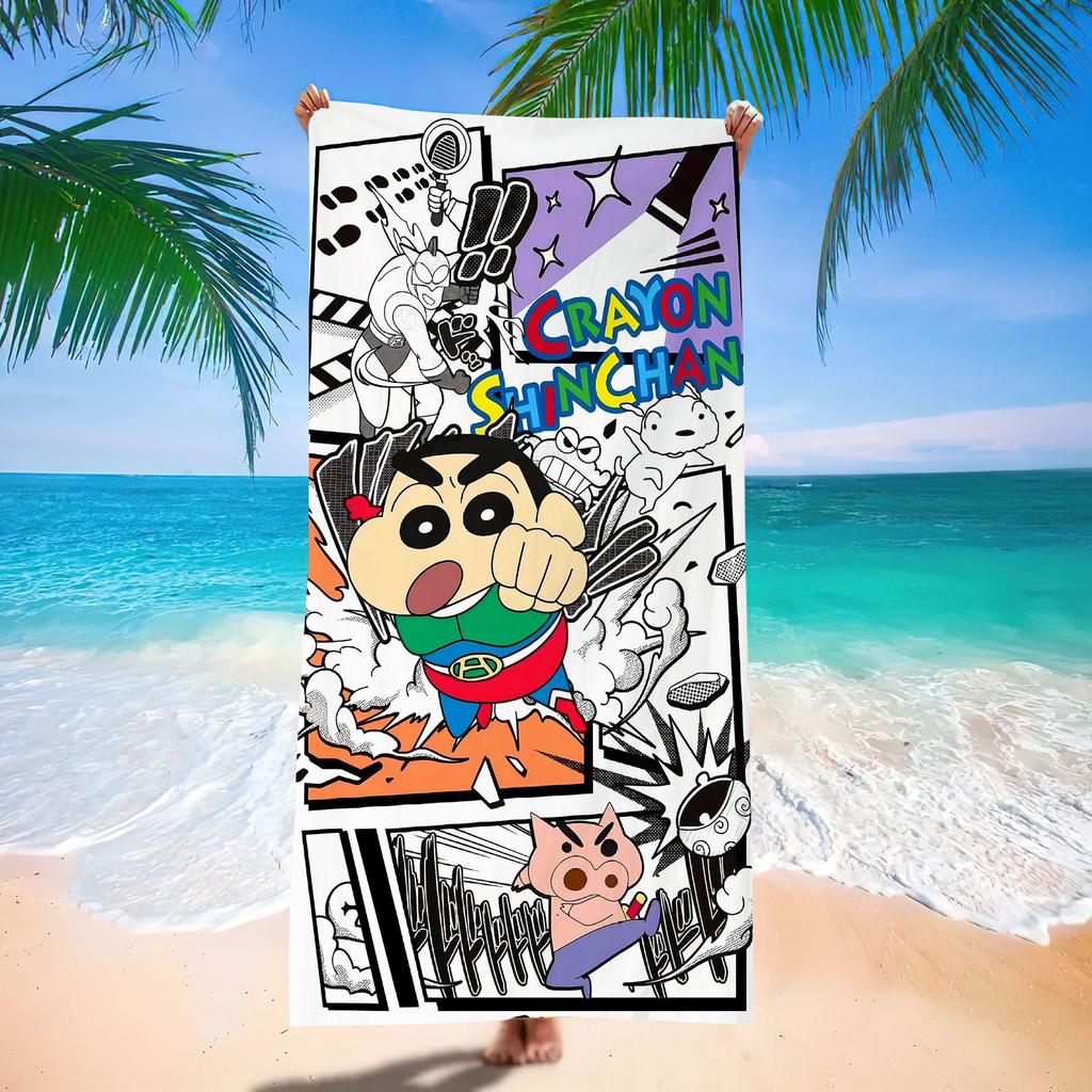 Extra Large Kids Quick Dry Bath Towel Cartoon Character Digital Print Double Sided Flannel Microfiber Beach Towel
