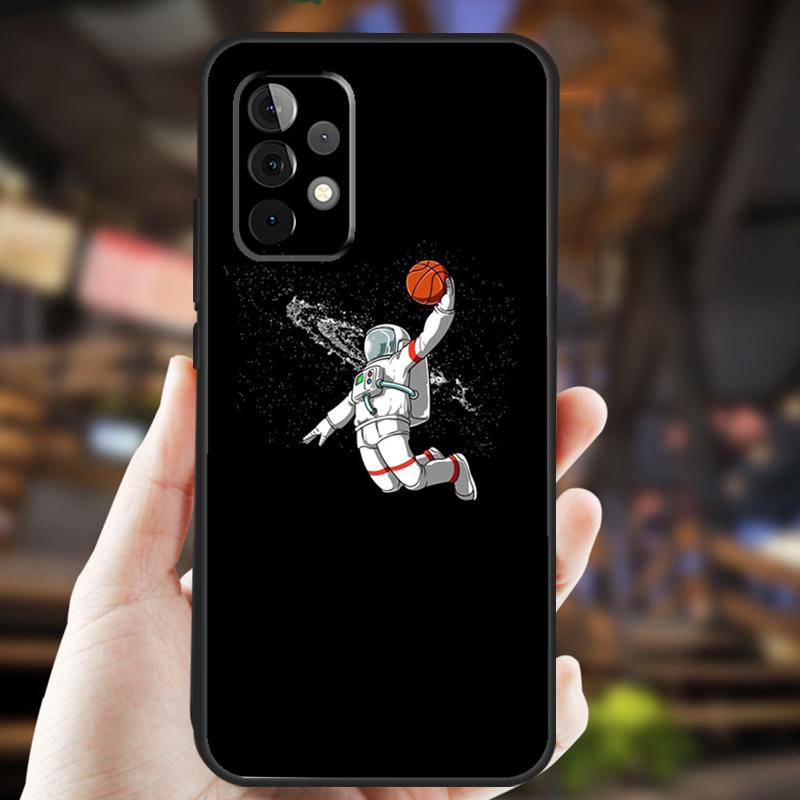 Astronaut Slam Dunk Basketball Case For Samsung Galaxy A05 A06 A22 A53 A33 A26 A16 A56 A36 A32 A52 A54 A34 A14 A55 A15 A35