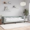 Vidaxl Sofa Z Materacem Do Spania, Jasnoszara, 80X200 Cm, Aksamit