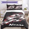 Set Biancheria da Letto Calcio Personalizzato con Nome 3 Pezzi Copripiumino Chiusura Include 1 Copripiumino & 2 Federe, Morbido e Confortevole per Tutte le Stagioni.