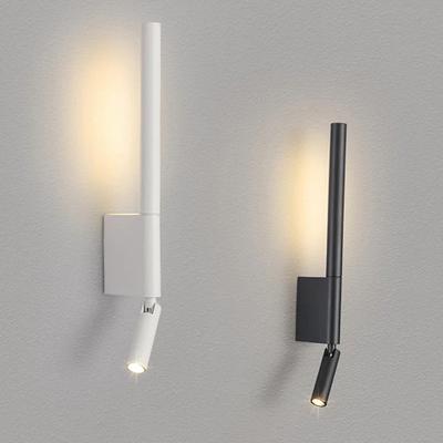 Nachttisch-Wandlampe, 350 Grad drehbar, verstellbare Wandlampe, Leselampe mit Schalter, minimalistisches nordisches Hotelzimmer, Hauptschlafzimmer