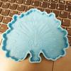 Peacocks Coaster Tray Mold  Crystal Epoxy Resin Molds Cup Mat Mug Pad Silicone Mould Coaster Making Accessories Decor