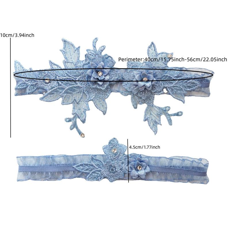 Sexy Fashion Lingerie Wedding Garter Belt Bride Cosplay Party Accessories Bowknot Flower Lace Elastic Leg Ring Bridal Leg Garter