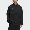 Adidas Originals Trefoil CNY Solid Color Button-Down Long Sleeve Shirt Men Tops Black HC0561