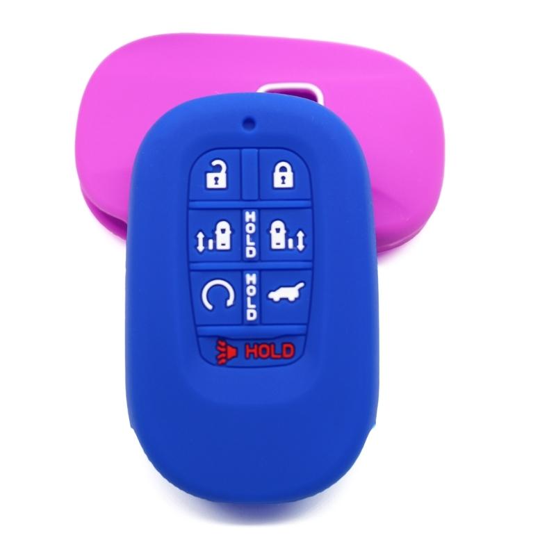 Key Fob Case Shell Cover For Remote 7+2 Button Designs Anti Shock Silicone Cover Non Slip Surfaces Universal Vehicle Fit