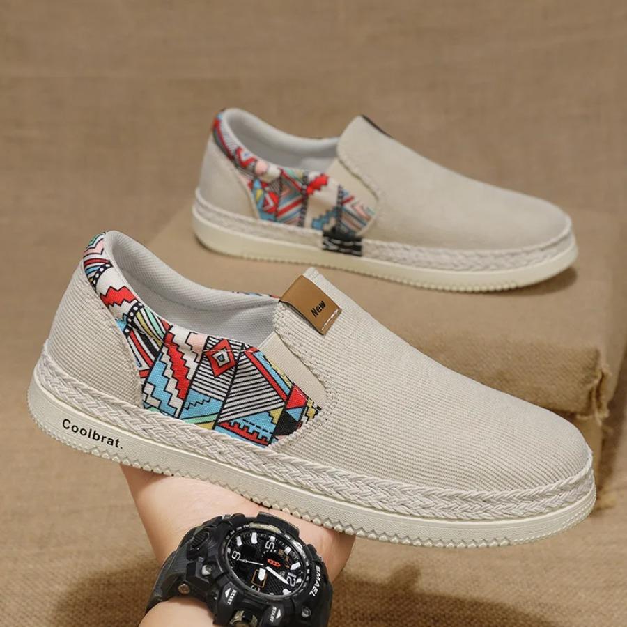 2025 Mens shoes Flat Canvas Shoes For Men  Fisherman Linen Cloth Loafers Summer Men's Sneakers Sneakers Male Casual Shoes Man