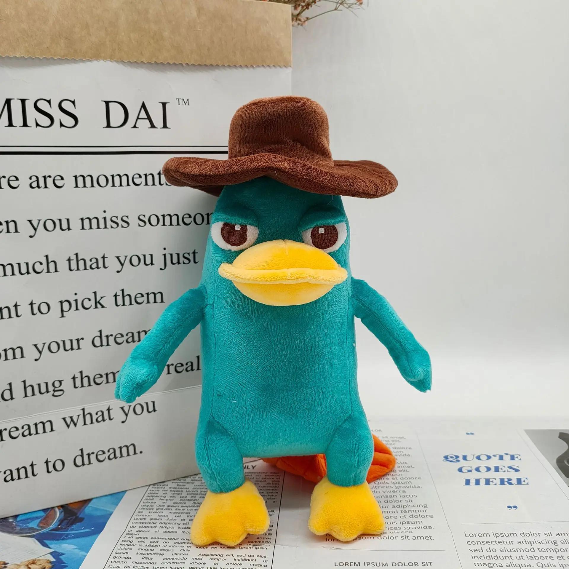 Cartoon Perry het Vogelbekdier Pluche Speelgoed Zachte Pop Gevulde Dieren Eend Pluche Speelgoed Voor Jongens Meisjes Kerst Verjaardagscadeau