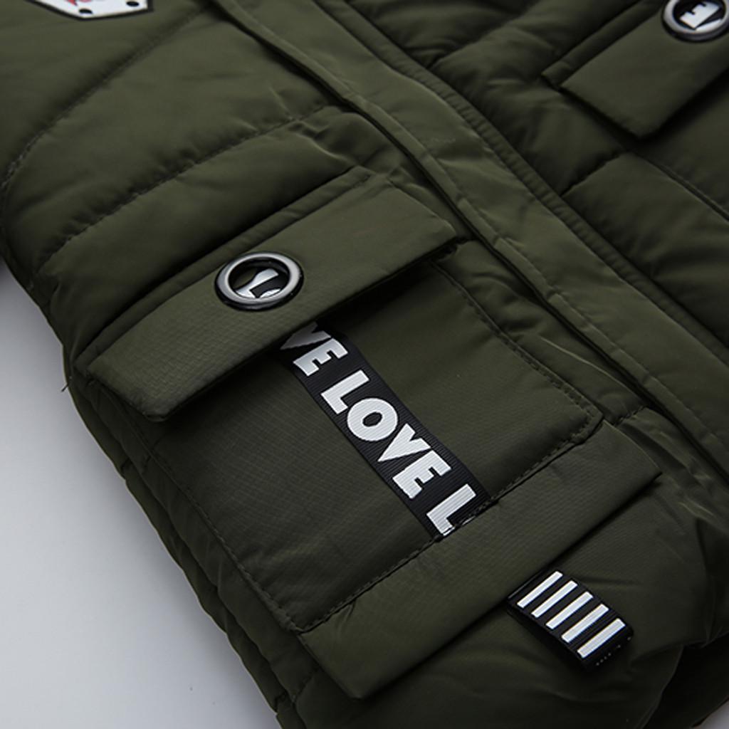 Módní kabát Dětská zimní bunda Kabát Chlapecká bunda Teplé dětské oblečení s kapucí