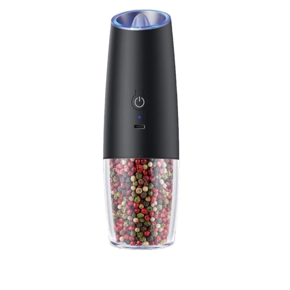 Adjustable Coarseness Electric Salt and Pepper Grinder Rechargeable Spices Grinder  Steak чёрный