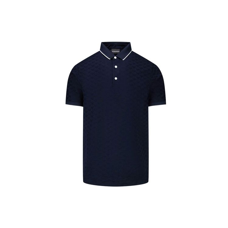 

Emporio Armani Essentials Solid Straight Collar Short Sleeve Polo Shirt Men tops Navy-Blue 8N1FP0-1JHWZ-0920 M