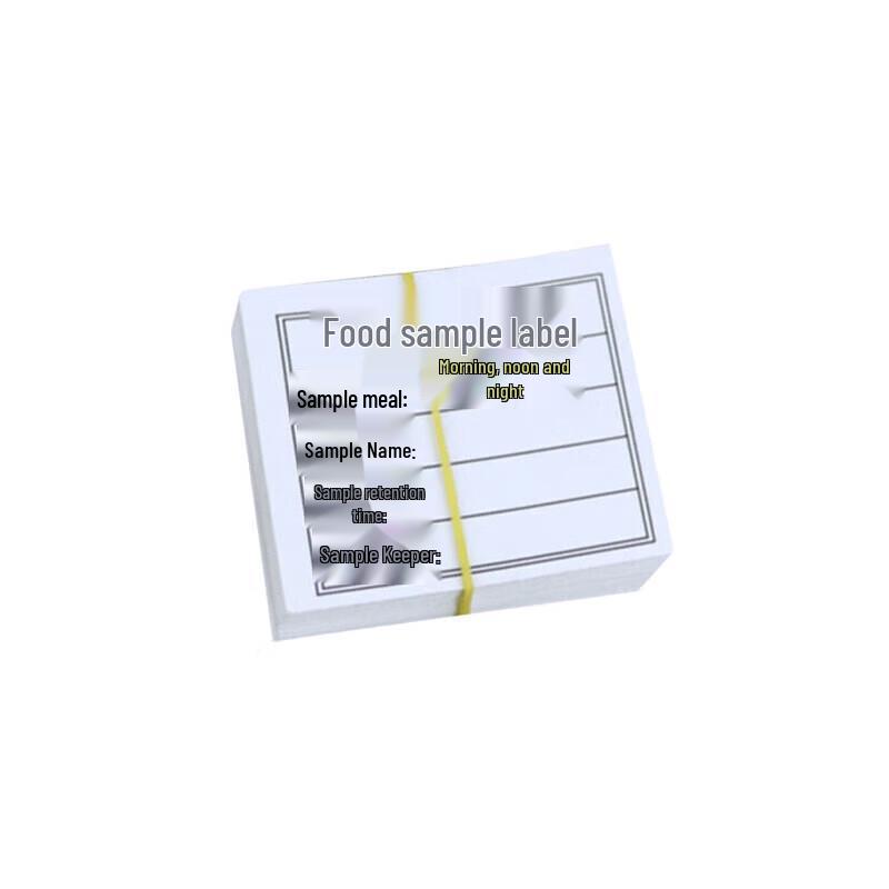 Food Sample Box Label Paper
