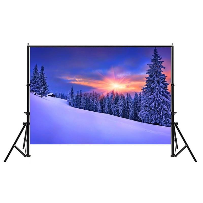 

Scene Photo Background Winter Forest Snow Scene Natural Scenery Photo Background Wall Tapestry Christmas Party Decor 150x100cm