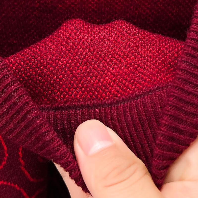 Hengyuanxiang Men's Thickened Wool Blend Sweater