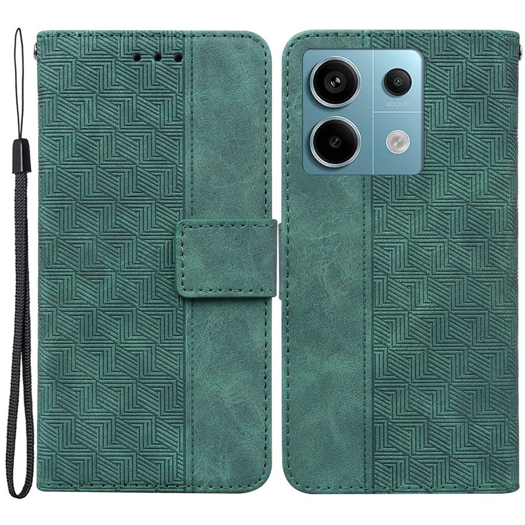 For Xiaomi Redmi Note 13 Pro 5G/Poco X6 5G Leather Flip Phone Case Wallet Cover Geometry Pattern