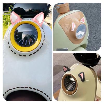 1 Pair Motorcycle Helmet Cat Ear Decoration Adhesive Scooter Cycling Bicycle Motorbike Skateboarding Helmet Decorative Ear Helmet Accessories