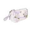 COACH shoulder bag [Customized bag] Nolita 19 Metal brand logo zipper Embroidered patch pendant crossbody New Chinese style sweet Purple mist flower