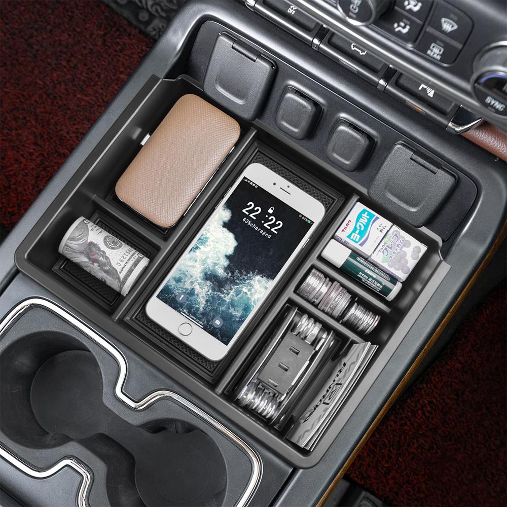 Center Console Organizer for Chevy Silverado/GMC Sierra 2014-2018 1500/2500/3500HD Accessories, Full Console w/Bucket Seats Only