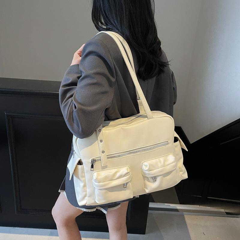 Multi-pocket Large-capacity Tote Bag Women's New Fashion Shoulder Armpit Bag