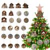 Weihnachts-Adventskalender-Ornament, 24-Tage-Weihnachts-Adventskalender, Weihnachtsbaumschmuck, 2D-Flachacryl-Anhänger