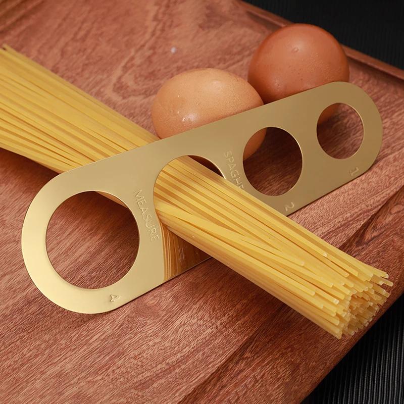 1pc- Stainless steel pasta measuring instrument, 4-hole pasta measuring instrument kitchen accessories