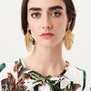 Oversize Leaves Earrings for Women Bijoux Bohemian Fashion Stud Earring Statement Jewelry Party