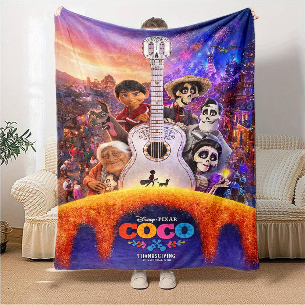 Coco'S Musical Journey Blanket Soft Throw Blanket For Home Bedroom Bed Sofa Travel Office Solid Christmas Blanket