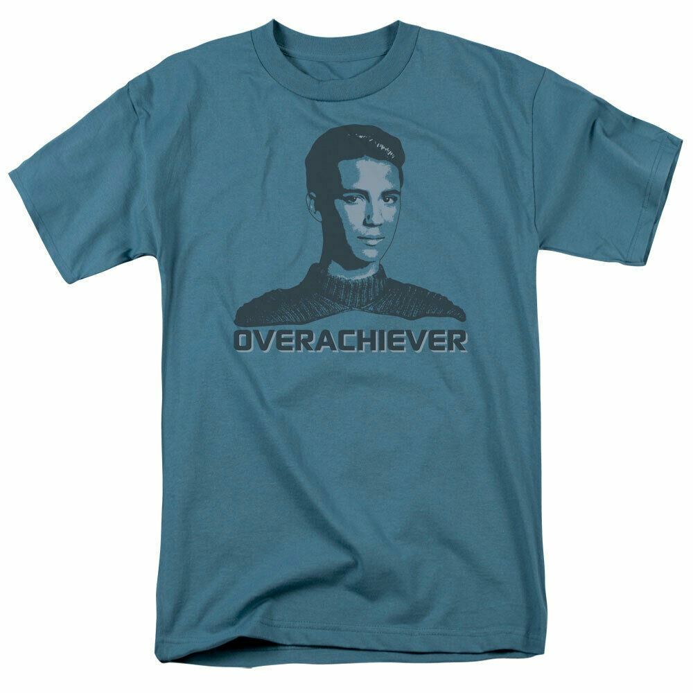 

Star Trek Overachiever T Shirt Licensed Sci-Fi TV Classic Adult Tee New Slate XXXL