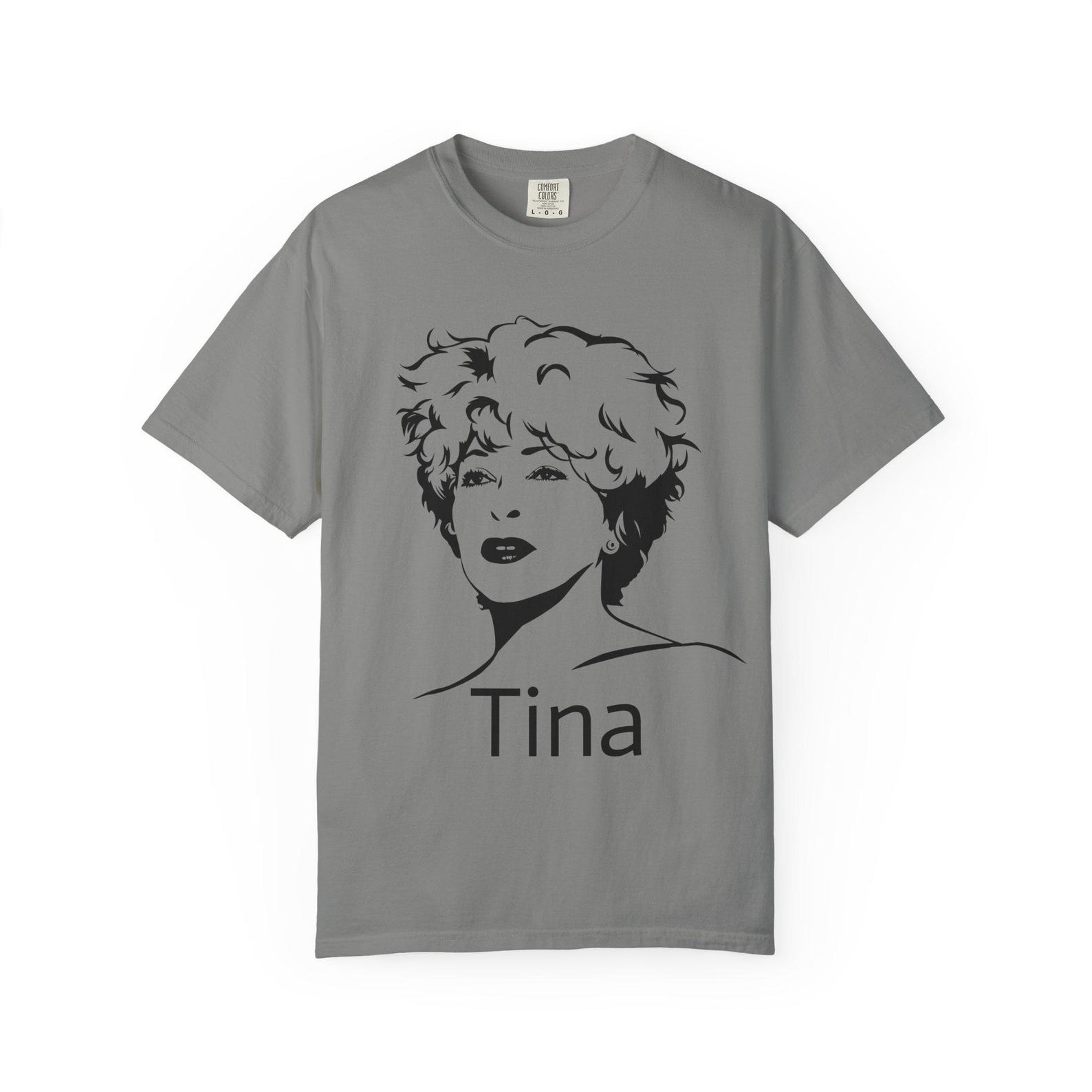 Tina Graphic T-Shirt, Unisex Garment-Dyed Tee, Soft Cotton 2XL
