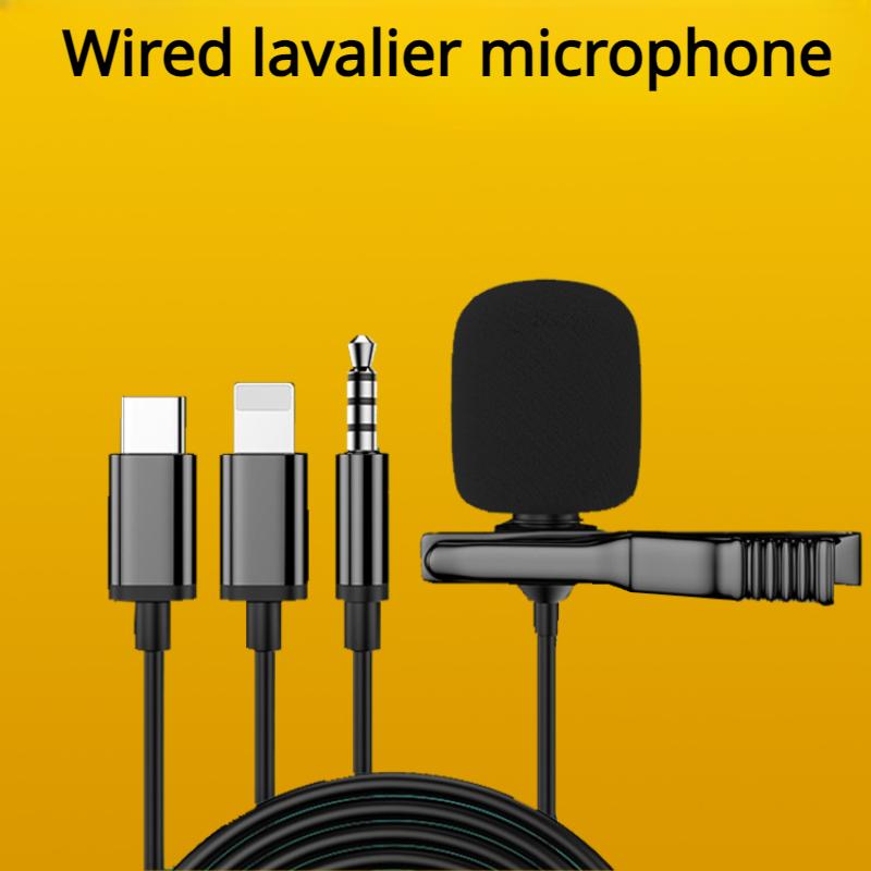 

Проводной петличный микрофон Многосценное шумоподавление Удобный микрофон Профессиональное бесшумное вещательное оборудование для потокового видео в реальном времени