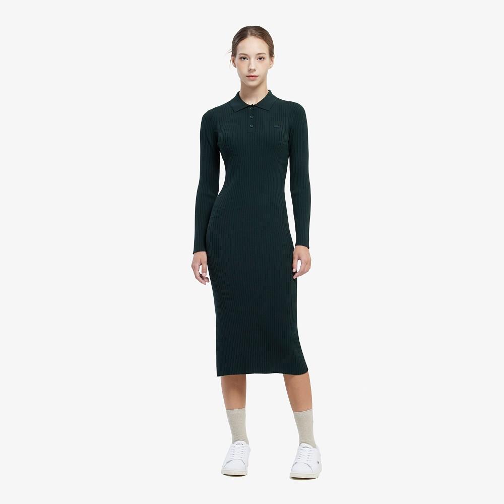[Lacoste] Women's Ribbed Collar Dress EF997E-55NYZP