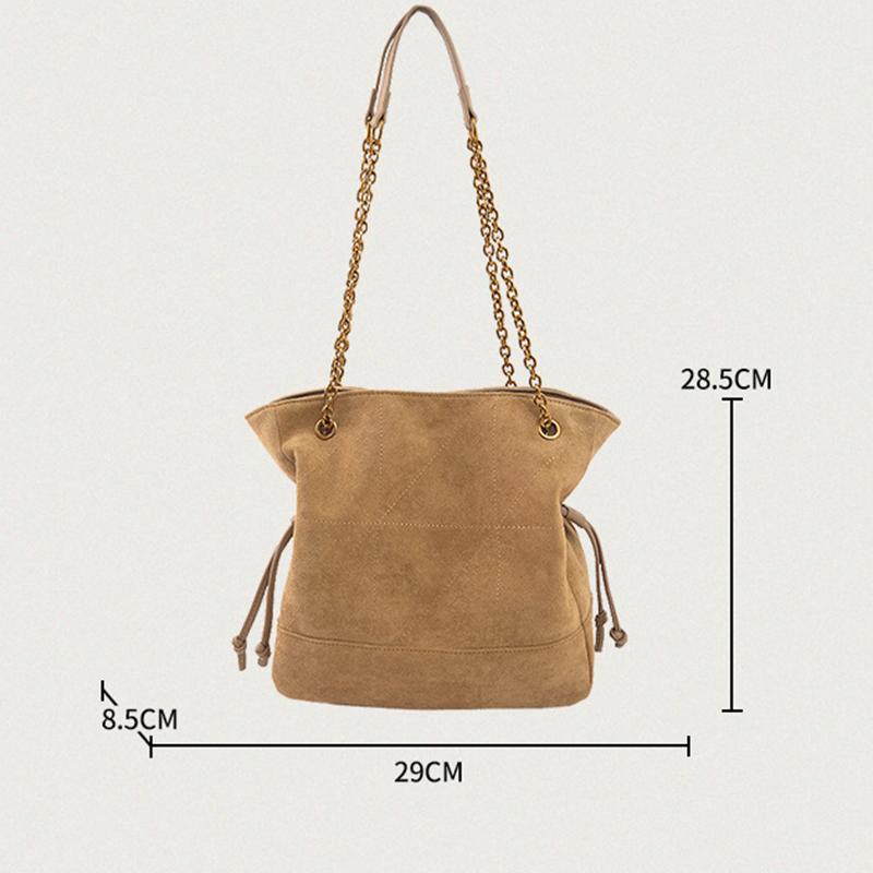 Yogodlns Luxury Large Capacity Faux Suede Tote Bag Winter Designer Shoulder Bag Women's Underarm Bag Handbags and Purses
