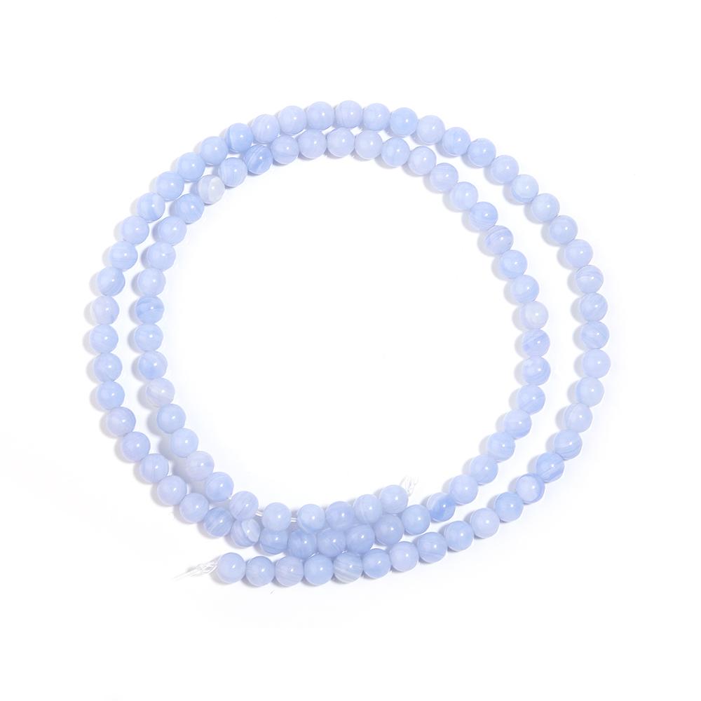 

Natural Light Blue Agate Stone Beads Round Loose Spacer Beads For Jewelry Making DIY Necklace Bracelet Accessories 4/6/8/10/12mm
